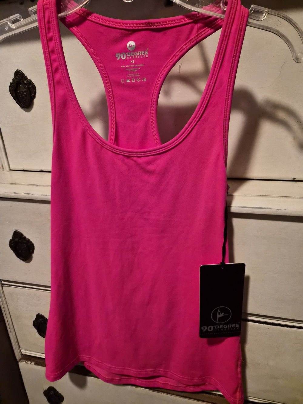 NWT 90 Degree By Reflex Pink Blaze Racerback Tank XS - Picture 4 of 11